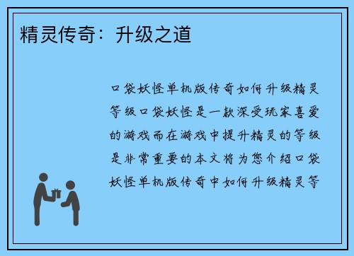 精灵传奇：升级之道